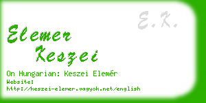 elemer keszei business card